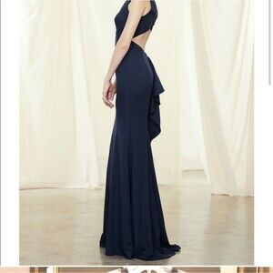 Amsale graphite grey bridesmaid dress size 12